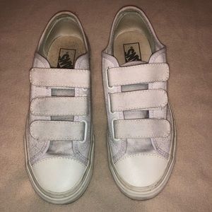 White Velcro Vans